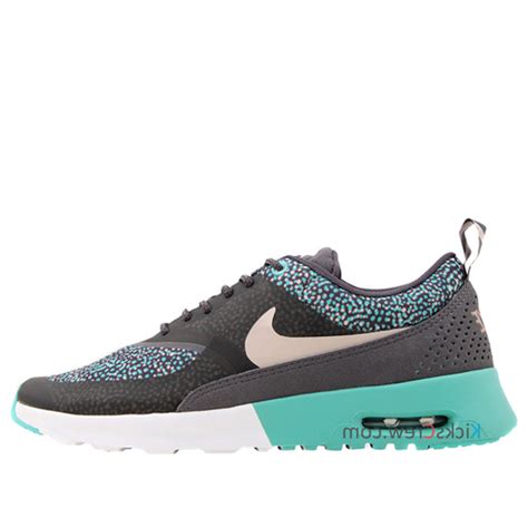 nike air max thea print donkergrijs jade wit
